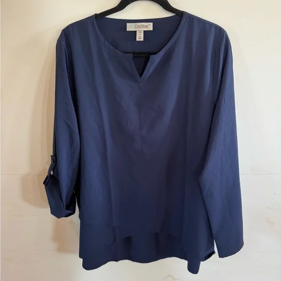 Coolibar Women’s L Santa Barbra Tunic Top UV Protection Vacation Cruise Beach - Picture 13 of 14